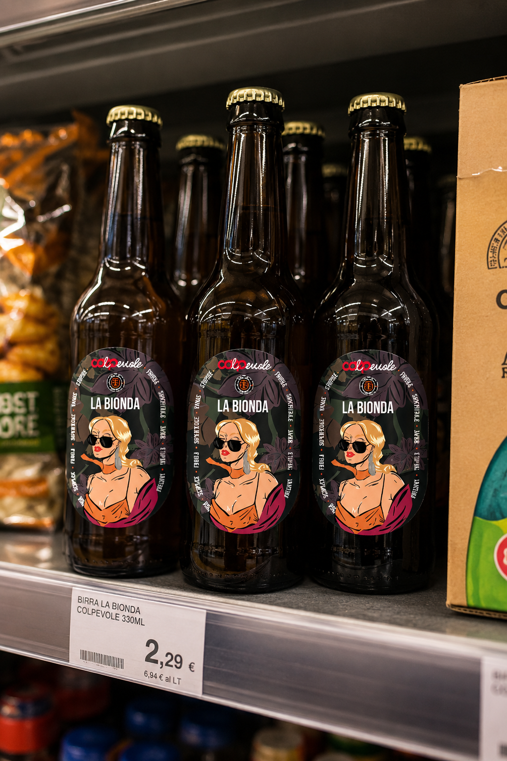 Packaging fittizio della birra COLPEVOLE